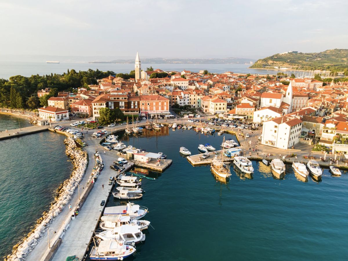 Aerial view of Izola