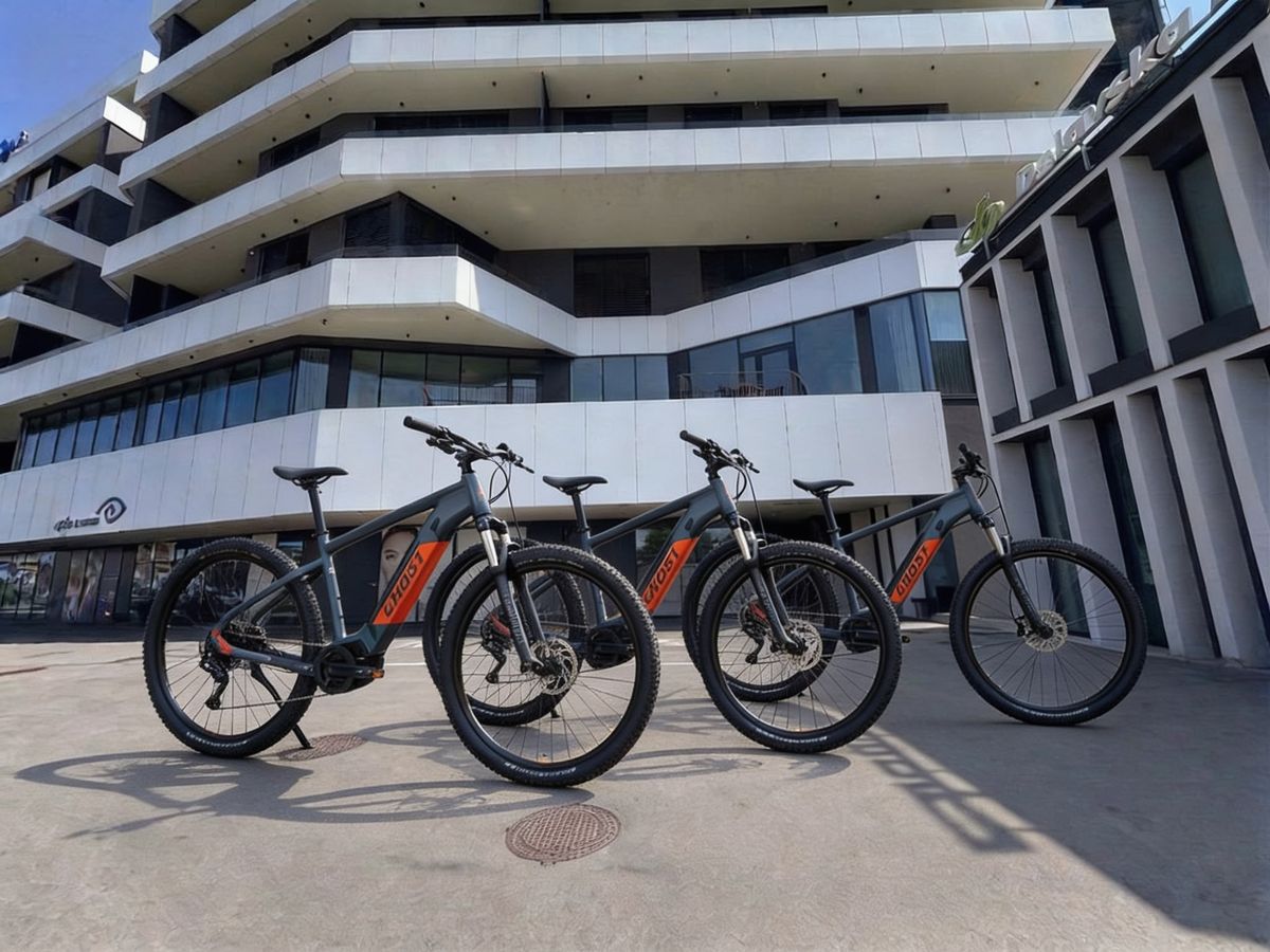 E-Bike Istria bikes in front of the Koper office, Piranska cesta 2
